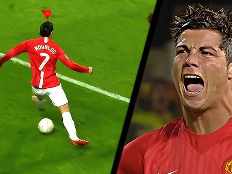 CR7 trong vai trò tiền vệ cánh tại Old Trafford giai đoạn 2003-2009